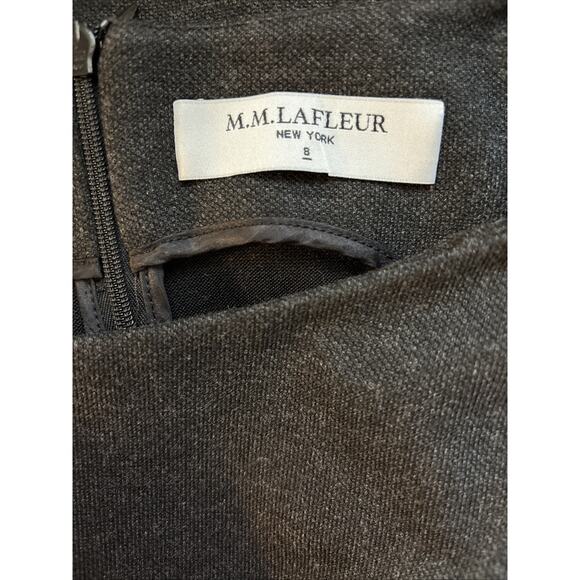 MM LaFleur Lydia Dress Women's Size 8 Charcoal Gray Sophisticated Minimalist - Picture 9 of 10